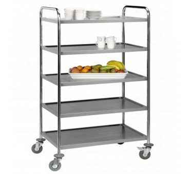 Chariot inox de service 5 plateaux saro Chariot inox de service 5 plateaux saro