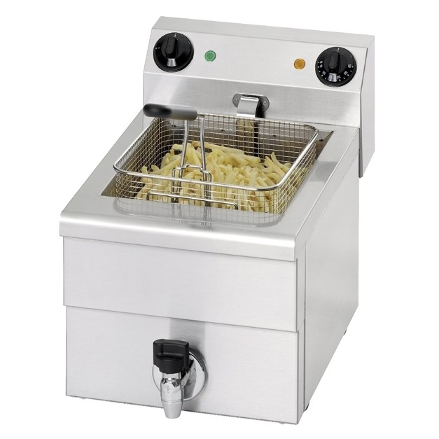 Friteuse électrique professionnelle 10 litres vidange FE
