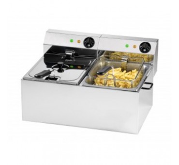 Friteuse électrique professionnelle 2 x 6 litres PROFRI Friteuse électrique professionnelle 2 x 6 litres PROFRI