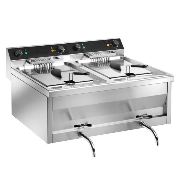 Friteuse électrique professionnelle 2 x 9 litres GASTROLINE
