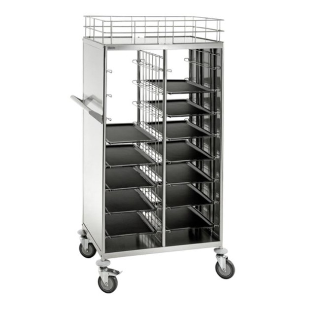 Chariot de transport de plateaux de cantine ou self GN1/1 Bartscher