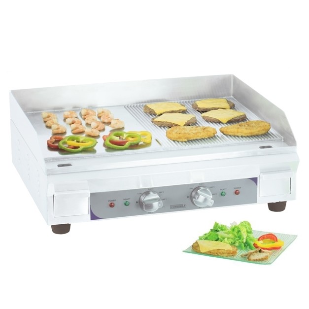 Plaque à snacker électrique professionnelle Premium Lisse Rainurée Casselin