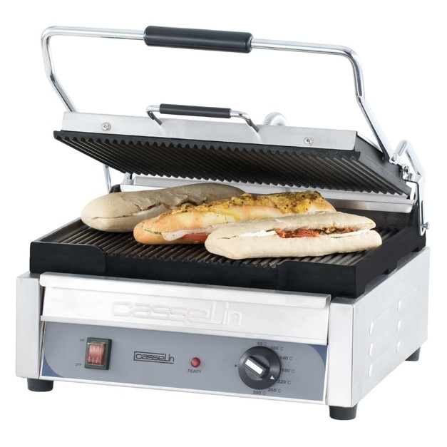 Grill panini électrique professionnel Grand Premium Rainurée-Rainurée Casselin