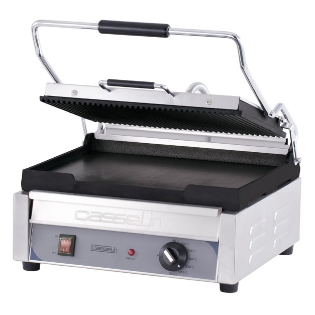 Grill panini électrique professionnel Grand Premium Rainurée-Lisse Casselin