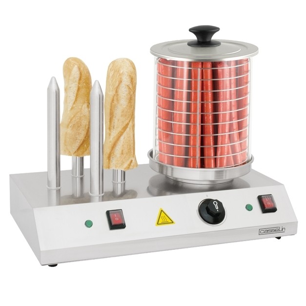 Appareil a hot dog professionnel casselin 4 plots