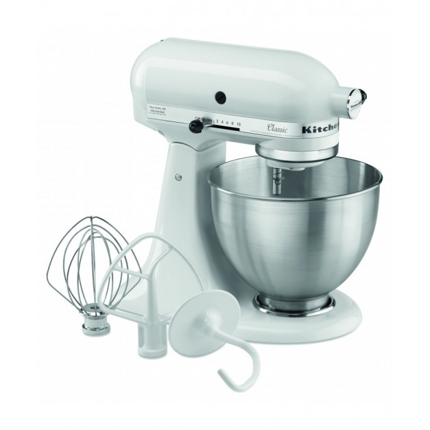 KitchenAid 5K45SSEWH, blanc, 4,28L