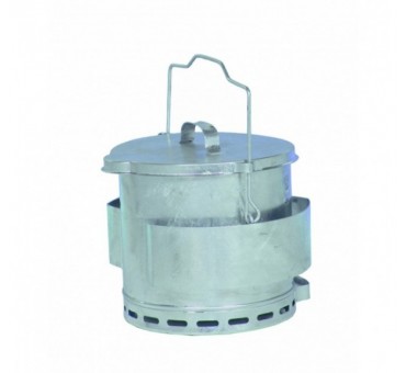 Seau pour huiles usagées professionnel 12 L galvanisé – Couvercle verrouillable