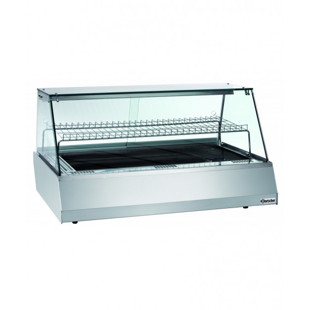 Vitrine chauffante. 3/1GN, verre plat