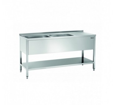 Plonge laverie 700, L1600 2bacs. GAUCHE Plonge laverie 700, L1600 2bacs. GAUCHE