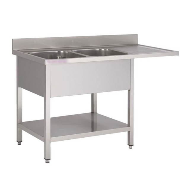 Plonge inox 2 bacs lave-vaiselle 1600
