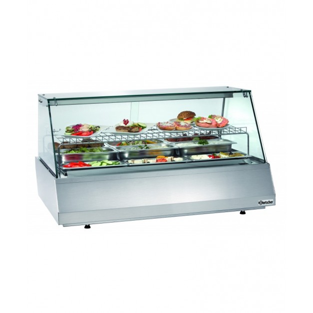 Vitrine réfrigérée. 3/1 GN, verre plat