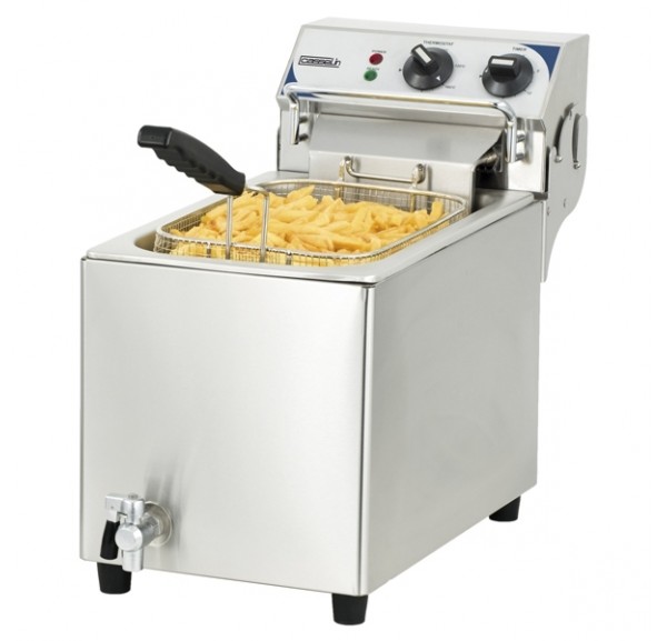 Friteuse électrique Pro Vertes 10L, Acier Inox, Vidange, 3000W, Neuve, FD1-FRT10-1