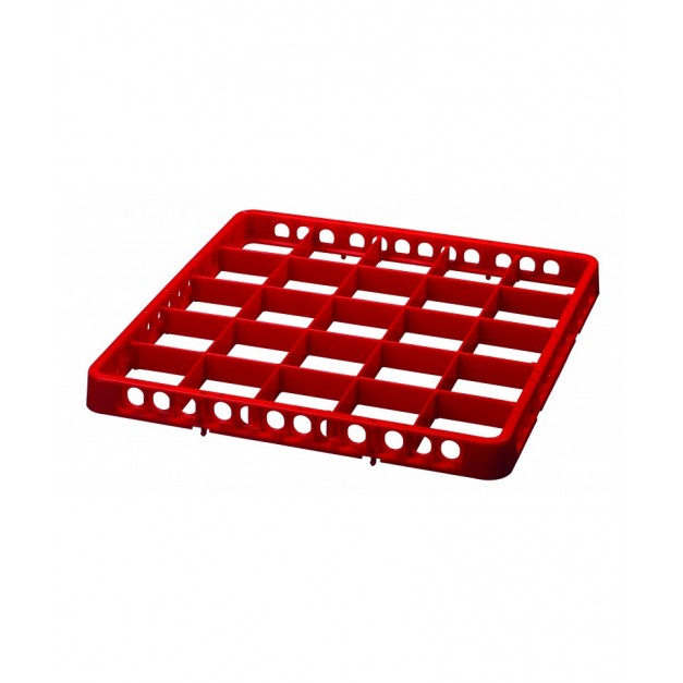 Cadre 25 compartiments., H 45mm, rouge