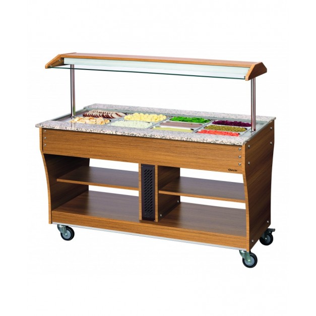 Chariot buffet, chaud, 4x1/1GN