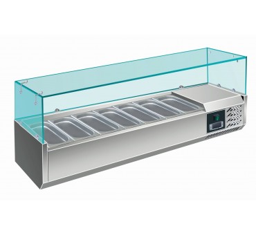 Présentoir saladette 7 x 1/4 GN VRX 1600/330 Présentoir saladette 7 x 1/4 GN VRX 1600/330