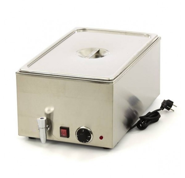 Bain-marie Professionnel électrique 1/1 GN - Inox, Avec Robinet, Maintien Au Chaud Pour Récipients Gastronorm