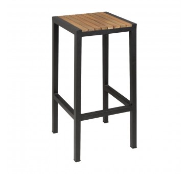 Tabourets de bar en acier et acacia Bolero (lot de 2) Tabourets de bar en acier et acacia Bolero (lot de 2)