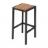 Tabourets de bar en acier et acacia Bolero (lot de 2)