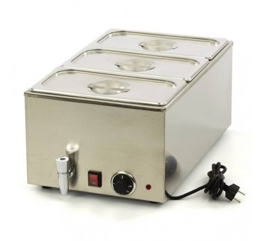 Bain marie inox 3 GN 1/3 150 mm Max complet Bain marie inox 3 GN 1/3 150 mm Max complet
