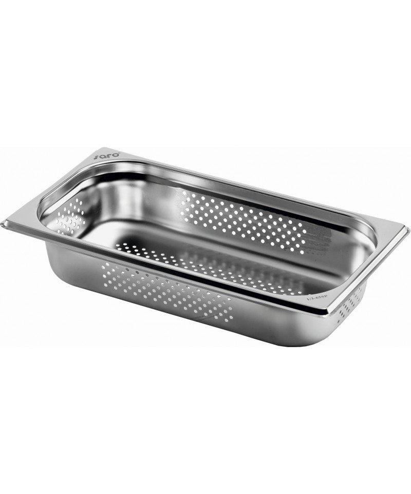 Réservoir à Gaz Saro BASIC 1/3 GN - Perforé - Acier Inox - 325x176x65mm - 2.5L - Pour Gastronomie