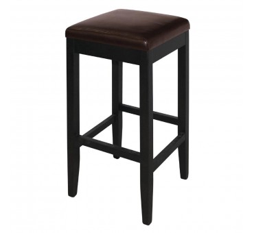 Tabourets de bar haut en simili cuir Bolero marron foncé Tabourets de bar haut en simili cuir Bolero marron foncé