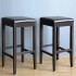 Tabourets de bar haut en simili cuir Bolero marron foncé