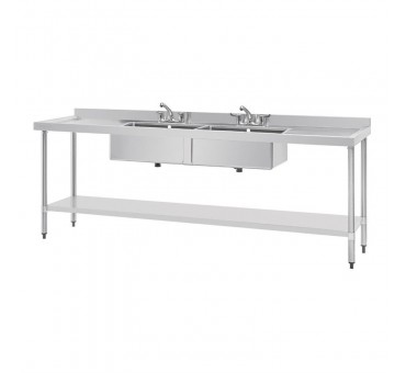 Evier en acier inoxydable Vogue - 2400 x 600mm Evier en acier inoxydable Vogue - 2400 x 600mm