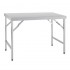 Table travail en inox professionnelle pliante profondeur 600