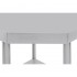 Table d'angle en inox avec étagère basse 600