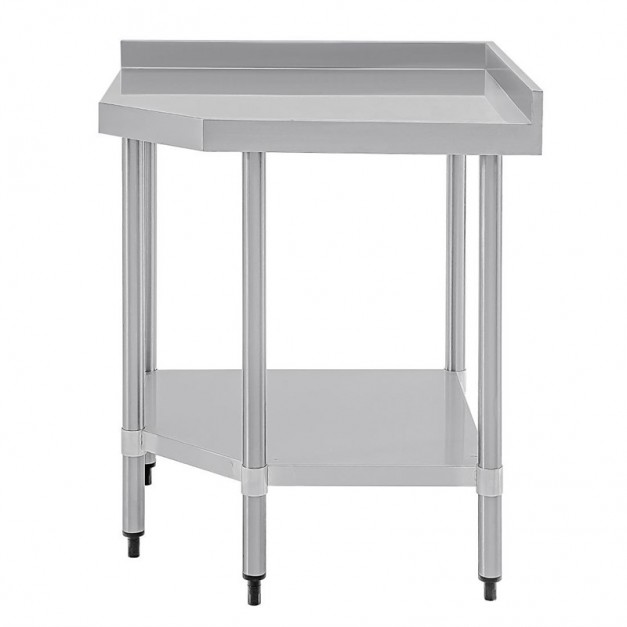 Table inox d'angle soudée Largeur 700mm - Profondeur 700mm DIAMOND -  TL771A/C disponible sur Chr Restauration