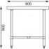 Table inox centrale 1800mm