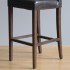 Tabouret de bar haut avec dossier en simili cuir Bolero noir