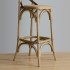 Tabouret de bar en bois avec dossier croisé Bolero métal