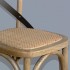 Tabouret de bar en bois avec dossier croisé Bolero métal