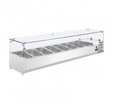 Vitrine réfrigérée à ingrédients 8 bacs GN 1/3 Polar Série G Vitrine réfrigérée à ingrédients 8 bacs GN 1/3 Polar Série G