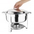 Chafing dish rond inox 7.5 litres complet