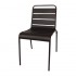 Chaise à lattes en acier Bolero Noire lot de 4