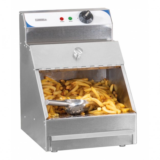 Chauffe-frites compact professionnel inox 320 W – Porte pliable – Casselin CCF6