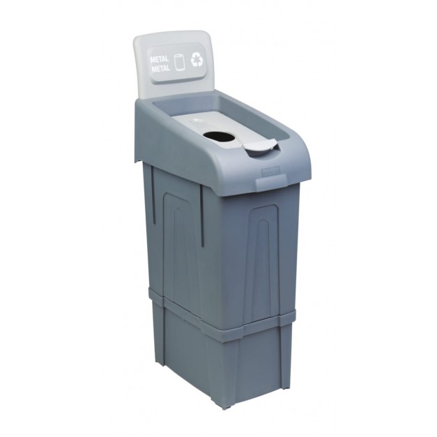 Poubelle tri métal