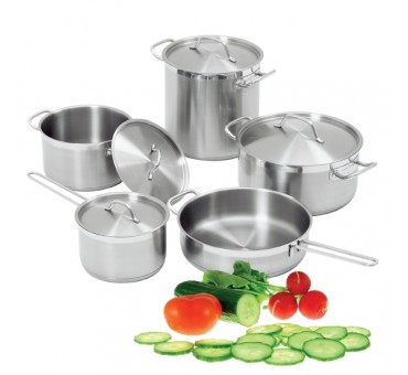 Batterie de Cuisine Induction Acier Inox. 9 pcs, Couvercles + Dessous de  Plat Maestro MR-2021 Argent - Casserolerie - Achat & prix