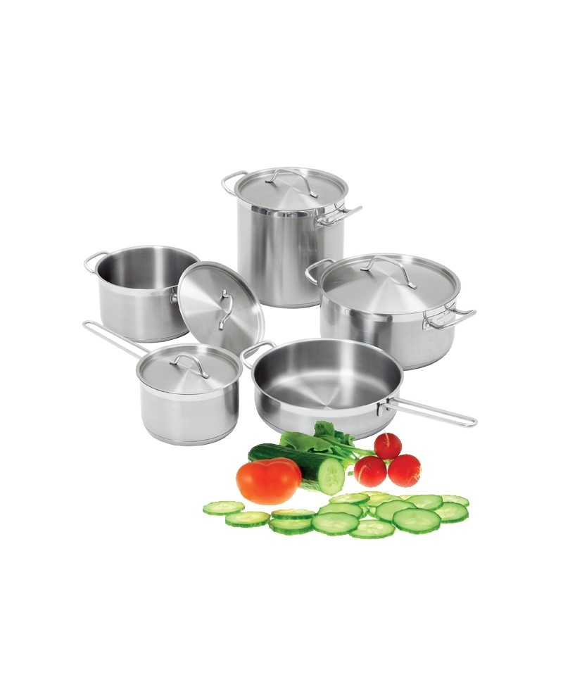 Set de 9 casseroles Bartscher en inox 18/10