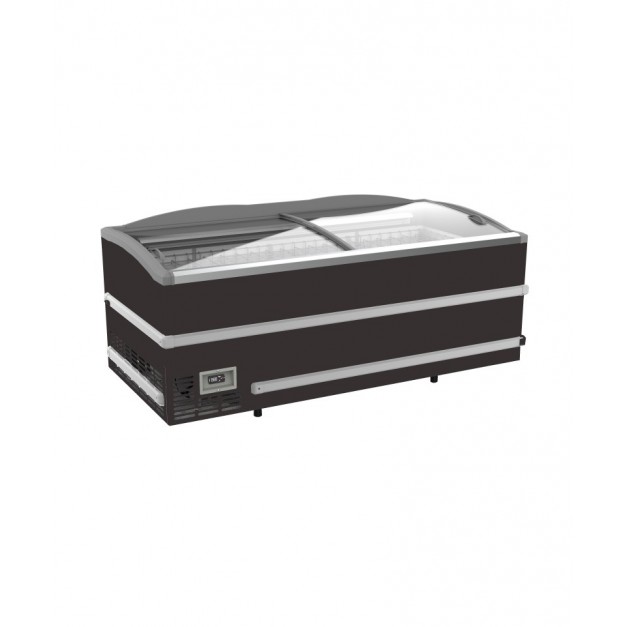 Congélateur bahut pour supermarché noir élément de la tête