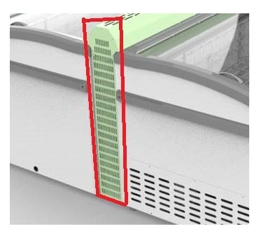 Congélateur bahut connexion côté blanc  pour îlot sans élément de la tête Congélateur bahut connexion côté blanc  pour îlot sans élément de la tête