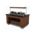 Buffet chaud wenge 1600  avec 2x 1/1gn chafing dish