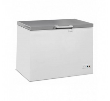 Congélateur bahut couvercle en inox 305 litres Congélateur bahut couvercle en inox 305 litres