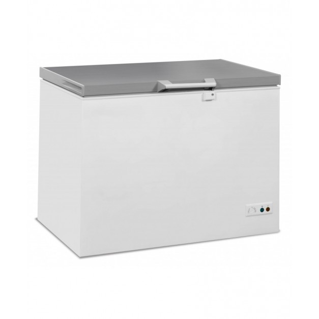 Congélateur bahut couvercle en inox 305 litres