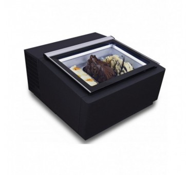 Modèle de table vitrine à creme glacée noir Modèle de table vitrine à creme glacée noir