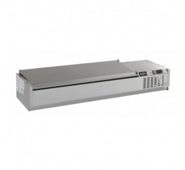 Saladette réfrigérée couvercle en acier inox 1/4 gn x 6 Saladette réfrigérée couvercle en acier inox 1/4 gn x 6