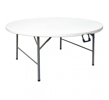 Table ronde pliable au centre blanche 1530mm Table ronde pliable au centre blanche 1530mm