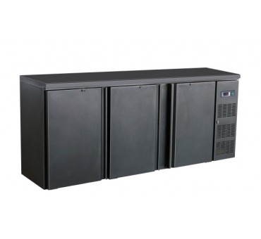 Arrière bar réfrigérée noir 3 portes Arrière bar réfrigérée noir 3 portes